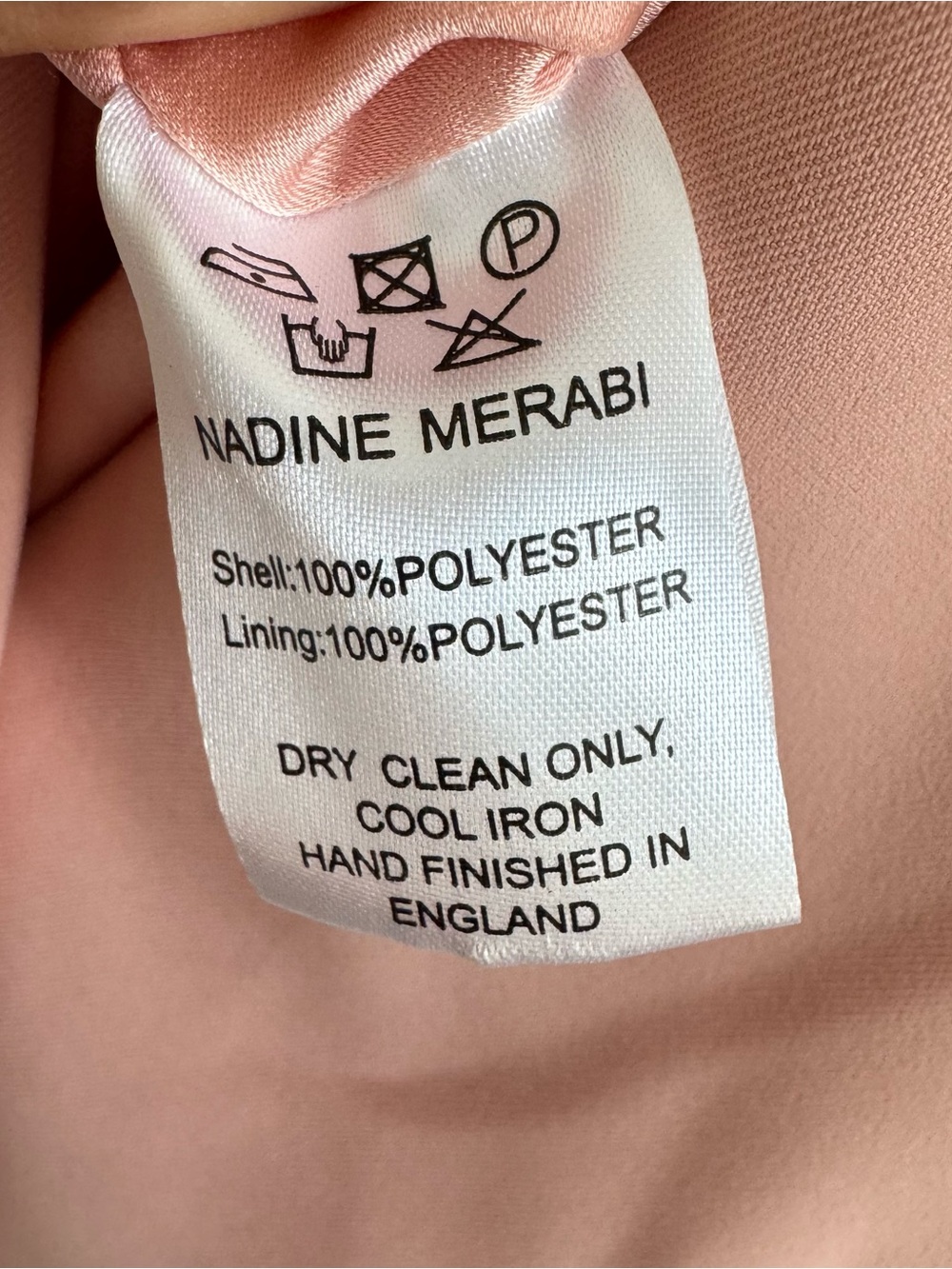 NADINE MERABI Dusty Pink Feather-Trim Blazer Pantsuit - Picture 14 of 14